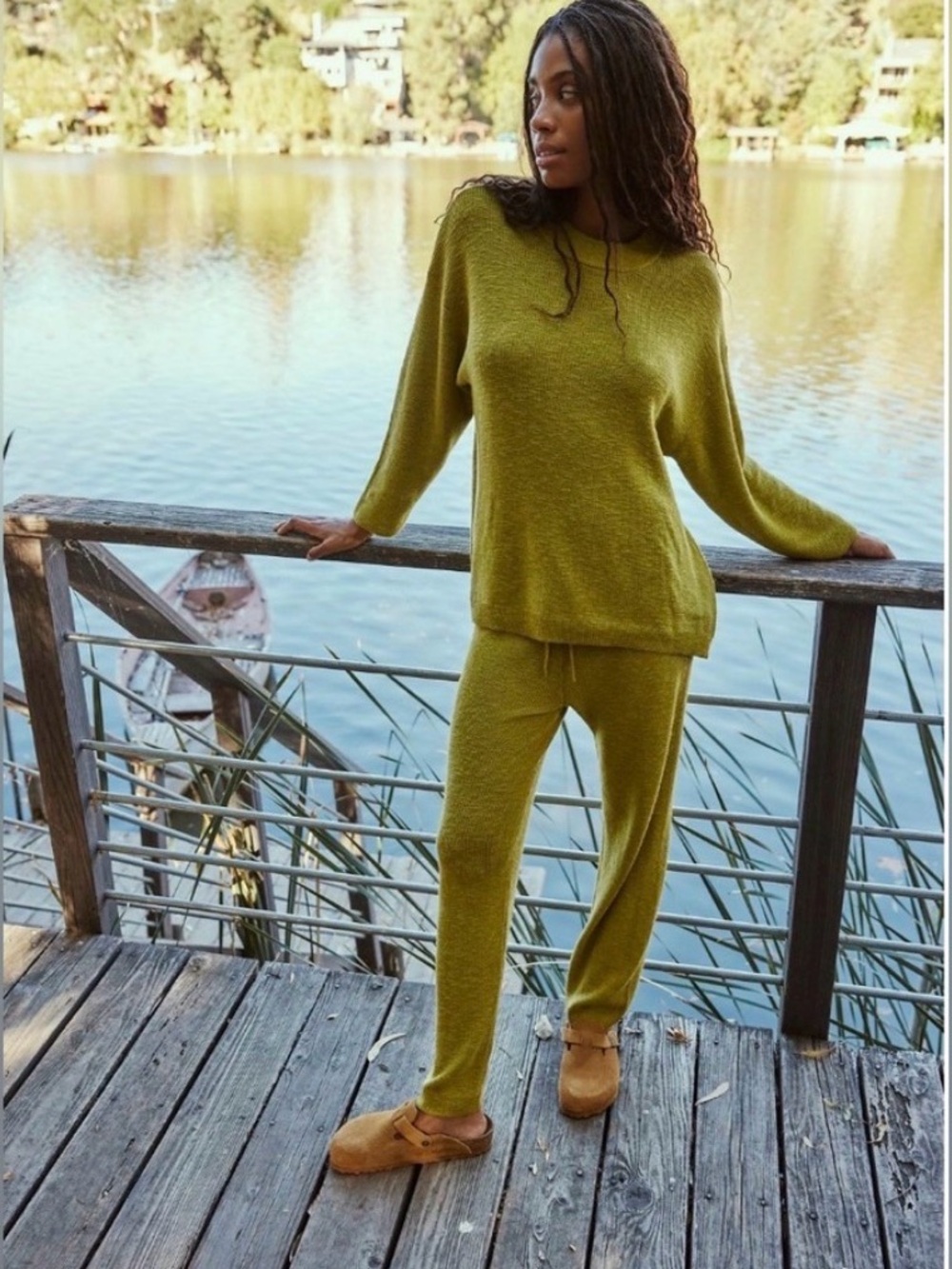 FREE PEOPLE Malibu Solid Pant Surf Set